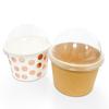Vaso de Helado de Yogurt Listo para Usar Venta al por Mayor Desechable Vaso de Papel para Helado para Degustación Paquete para Llevar Vaso de Papel para Sopa Tazón de Papel con Tapa