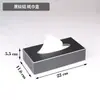 Configuração de mesa em alumínio espacial preto e cinza para sala de festa KTV: caixa de lenços, cinzeiro, fruteira e suporte de microfone conjunto