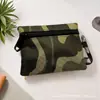 Bolsa Multifuncional para Cosméticos, Billetera Pequeña de Lona con Cremallera, Portatarjetas, Bolsa Cuadrada, Bolsa Colgante para Llaves y Monedas, Bolsa Estilo Militar para Exteriores