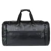 Bolsa de viagem de couro PU super grande capacidade, bolsa de viagem de negócios masculina, bolsa coreana portátil de ombro para viagem