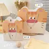 Coleção de Sacolas de Presente de Aparência Sofisticada, Papel Cartão Branco de Casca Dura Espessado, Bolsas de Mão Desenho Animado Simples e Requintadas de Grande Capacidade