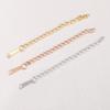 Cadena extendida de acero inoxidable de 6,5 cm para comercio exterior, accesorios de joyería para bricolaje, collar, pulsera, cadena de cola con accesorios de etiqueta