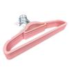 Percha de plástico para hombro para adulto sin costuras antideslizante flocado almacenamiento doméstico recomendado soporte para ropa perchero perchero al por mayor