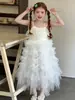 Vestido de Tul de Verano para Niñas, Nuevo Estilo con Tirantes, Vestido Largo tipo Chaleco para Niños, Vestido de Princesa de Moda para Niñas Pequeñas
