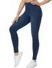 Roupa Esportiva de Tricô Jeans com Cintura Alta e Bolsos Duplos Nova Europeia e Americana para Mulheres, Justa, Calças de Yoga Fitness Elásticas