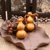 Calabaza de Madera Tallado Exquisito Llavero de Madera Seguro Bendición de Riqueza Prosperidad Palabra Colgante Fabricante Suministro al por Mayor