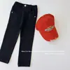 Pantalones Vaqueros Acampanados Ajustados de Color Sólido Rasgados Casuales Estilo Coreano Otoño Nuevo 2026 para Niños Pantalones Skinny