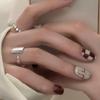 Anillo Japonés y Coreano de Plata S925 con Corte Geométrico Cuadrado para Mujer, Moda Retro, Anillo Dividido Irregular, Anillo de Dedo Hip-Hop