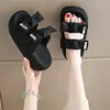 Sandalias de Plataforma Gruesa con Lazo para Mujer, Nuevo Estilo Verano 2026, Chanclas Suaves de Plataforma para Combinar con Vestidos, Sandalias de Dedo para Playa