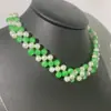 Colar de Contas Boêmio para Mulheres, Corrente para Clavícula de Moda com Pérolas de Imitação, Acessório da Moda Adequado para Todas as Estações
