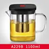 Tetera de Vidrio Personalizada Juego de Té Tetera de Vidrio de Alto Borosilicato Colador de Té Cafetera Resistente al Calor Antiescarcha Taza de Separación de Agua para Té