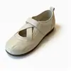 Bailarinas de tira cruzada para mujer, punta fina, estilo Mary Jane plano, punta redonda, suela blanda, casual, versátil para primavera y otoño