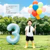 Globos de fuegos artificiales de tira larga de color dopamina para exteriores, accesorios para fotos infantiles, montaje de decoración de cumpleaños para niños y niñas