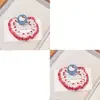Gatito de Dibujos Animados Fresa Lazo Pequeño Versátil para Recogido de Niña Coleta Simple Elegante Accesorio para el Cabello