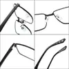 Nuevo Armazón de Acero Inoxidable para Gafas, Cambia de Color, Visera Solar para Conducir y Pescar, Armazón de Gafas Gris Anti-Luz Azul, Gafas Cuadradas Clásicas