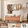 Colgador de piso colgador de dormitorio hogar interior móvil lujo ligero tendedero almacenamiento multifuncional perchero