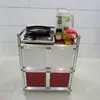 Aparador Simple Armario Cocina Hogar Multifuncional Acero Inoxidable Aleación de Aluminio Gabinete Armario Estante de Almacenamiento Armario de Almacenamiento