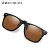 Nuevos Clip-On Polarizados de Alta Definición en TR90 con Tapa abatible Gafas de Sol para Miopía para Conducir para Hombres y Lentes de Visión Nocturna para Mujeres