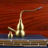 Cachimbo de Cabacinha de Cobre Puro Filtro de Água de Duplo Propósito Cachimbo de Fumo Seco de Latão Cachimbo de Fumo de Cabacinha de Metal Masculino de Quatro Propósitos