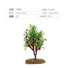Juego de Modelo de Escena de Casa en Árbol de Granja de Simulación Transfronteriza Árbol Frutal Casa para Perros Valla Adorno de Mesa de Arena Micro para Niños Juguetes