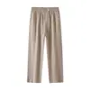 MP/Verão Calça de Sarja Lavada de Pierna Larga Masculina Macacão Vintage Estilo Americano Calça Reta Solta Calça Casual Masculina