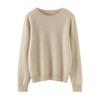 100 Mountain Cashmere Sweater Crewneck Feminino Primeira Linha Pronto Base de Malha Quente Macio Ceroso Solto Pulôver Suéter Interno