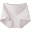 Roupa Íntima de Algodão Puro para Mulheres, 100% Algodão, Classe A, Antibacteriana, Entrepernas Estendido, Calcinhas de Cor Sólida, Não Apertam, Cintura Alta, Calcinhas Modeladoras de Barriga para Mulheres