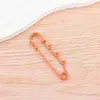Imperdibles de Seguridad Grandes de Tres Anillos Lacados de Colores en Varios Tamaños para Decoración de Suéteres, Pines de Bucle Anti-Exposición de Color Caramelo