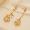 Conjunto de Joias Florais Ins Pingente de Flor Pequena Japonês e Coreano Criativo Estudante Luxo Acessível Flor Dourada Simples Joias de Luxo Acessível