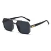X18246 Óculos de Sol Masculino com Lente Dupla, Clássico Retrô Metal Trendy Estiloso Protetor Solar Óculos de Sol Atacado