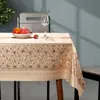 Mantel Rectangular Chapado en Oro, Impermeable, Resistente al Aceite, Lavable, PVC Resistente al Calor, Estilo Nórdico de Lujo Ligero, Mantel de Mesa de Café/Comedor de Gama Alta
