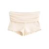 Pantalones casuales de cintura baja plisados con costuras de encaje y ombligo corto de verano 2024, traje dulce y picante para mujer