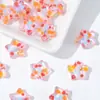 Contas Fofas de Bolinhas Pintadas à Mão, Contas de Vidro Estrela, Contas Soltas com Furo Passante, Pulseira DIY Feita à Mão, Colar, Acessórios e Materiais para Miçangas