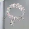 Pulsera de Explosiones Luna Estrella Mariposa Diseño de Nicho Femenino Sentido del Diseño Gradiente de Color Con Cuentas Super Hada Pulsera de Vidrio de Cristal de 10 mm