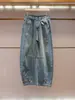 Shenzhen Nanyou Roupas Femininas de Alta Qualidade Verão Novo Estilo Coreano Chique Moda Versátil Estampa de Desenho Jeans de Sarja Lavada Feminino