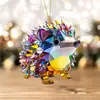 Popular Erizo y Perro de Dibujos Animados de Amazon Acrílico Plano 2D Accesorios para Espejo Retrovisor de Coche Colgante para Mochila