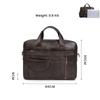 Bolso Cruzado Casual Simple para Hombre Bolso de Mano de Cuero Genuino Maletín Moda Casual Bolsa para Computadora Cruzada de 15.6 Pulgadas
