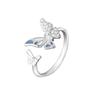 Anillo Abierto de Mariposa Azul Dulce para Mujer Nicho de Moda Lujo Ligero Exquisito Temperamento Joker Anillo de Comida al por Mayor