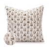 Cojín de sofá de estilo nórdico, cojín para sala de estar, cojín de cintura, almohada de piel sintética rizada, funda de almohada a cuadros, venta al por mayor