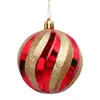 Bolas de Natal Transfronteiriças Galvanizadas Pintadas à Mão 6cm/6Pçs Conjunto Caixa Decoração Enfeites de Árvore de Natal Bola de Natal Colorida Decoração