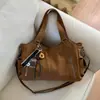 Bolso Tote de Gran Capacidad de Nicho para Mujer 2026 Nuevo Vintage para Viajes Diarios Bajo el Brazo Bolsa para Motociclista con Múltiples Bolsillos Bolso de Hombro Único Cruzado