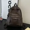 Mochila Transfronteriza Retro Simple de Alta Gama Gran Capacidad Nueva Moda Casual Versátil para Viajes al Trabajo Bolsa para Computadora Bolso de Doble Hombro