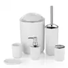 Conjunto de Banheiro Seis Peças Simples e Estiloso, Conjunto de Copos para Lavar, Conjunto de Armazenamento para Banheiro de Hotel e Casa, Modelo Personalizado