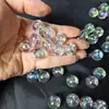 Contas Redondas Acrílicas Iridescentes de Sete Cores Cor AB para DIY Artesanal Miçangas Bolha Transparentes Acessórios para Joias Contas de Enchimento