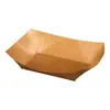 Caixa de papel kraft personalizável em formato de barco, bandeja aberta, prato para churrasco, batatas fritas, barraca de acampamento, caixa de embalagem para lanches de churrasco