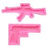 Molde de Silicona para Pistola, Subfusil y Rifle Molde para Decoración de Pasteles de Chocolate Fondant Molde para Hornear DIY