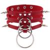 Pp Desejo Puro Borboleta Vermelha Nicho Gótico Colar Ins Studded Aço Inoxidável Bondage Gargantilha Gola