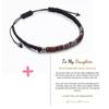 Popular Corda Trançada de Nylon Código Musgo Ímã Preto Ferro Pedra Pulseira Trançada Espaçador Lasca de Madeira Pulseira com Contas Magnéticas Pulseira