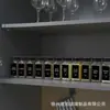 Juego de Botellas de Vidrio Negras de Aluminio con Tapa Transparente Cuadrada Transfronterizo, Juego de 12 Piezas para Almacenamiento de Cocina y Tarros de Condimentos