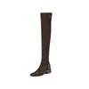 Nuevas Botas de Gamuza Hasta la Rodilla Elásticas Talla Grande 2024 Botas Delgadas 43 Costuras Comercio Exterior 33 Botas de Jinete Botas para Mujer